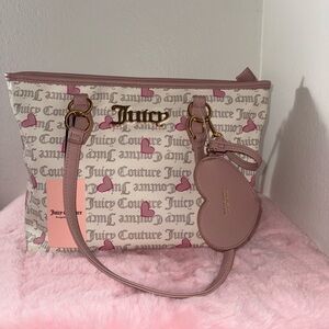 Juicy Couture Pink and Cream Tote Bag